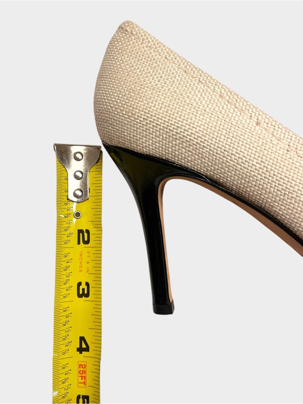 KATE SPADE New York Raffia Cap Toe Pumps Heels 7.5B Italy Classic - Picture 10 of 11